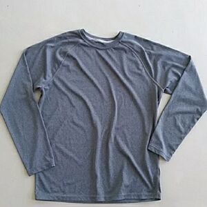 Layer 8 Men's Charcoal Long Sleeve Performace Top Medium